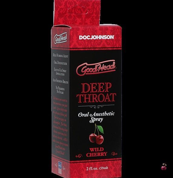 Спрей для мінету Doc Johnson GoodHead DeepThroat Spray Wild Cherry 59 мл, стимулювальний засіб SO2800 фото