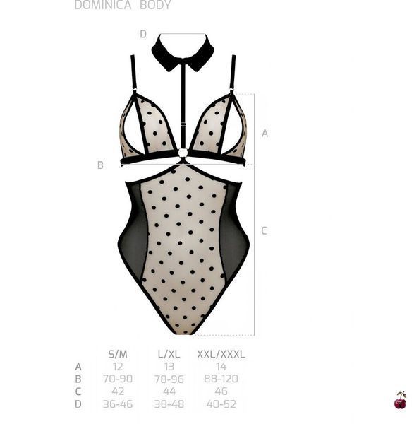 Боді Passion Dominica BODY, чорний SO8426 фото