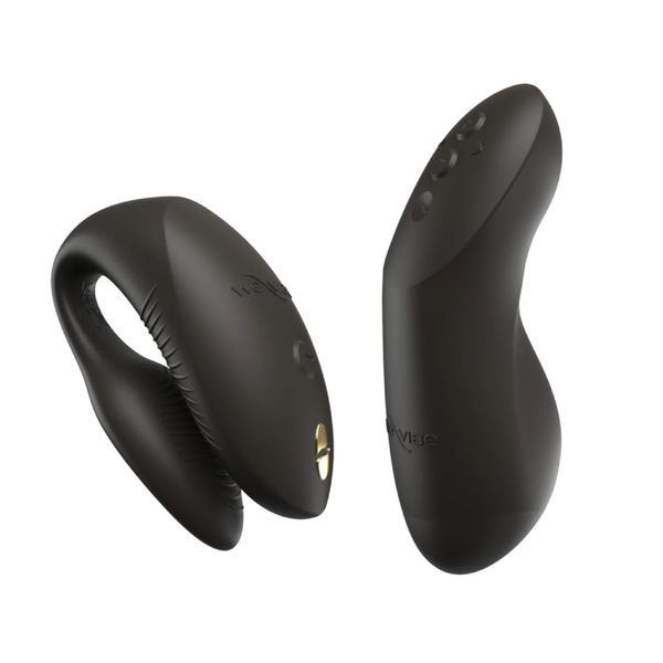 Вібратор для пар We-Vibe Chorus Pro Satin Black з пультом і додатком, чорний SNSP1SG9 фото