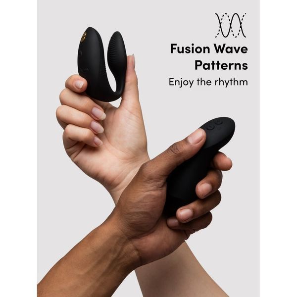 Вібратор для пар We-Vibe Chorus Pro Satin Black з пультом і додатком, чорний SNSP1SG9 фото