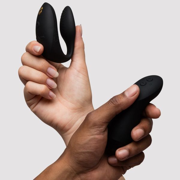 Вібратор для пар We-Vibe Chorus Pro Satin Black з пультом і додатком, чорний SNSP1SG9 фото