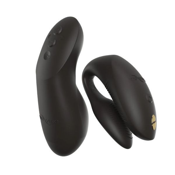 Вібратор для пар We-Vibe Chorus Pro Satin Black з пультом і додатком, чорний SNSP1SG9 фото