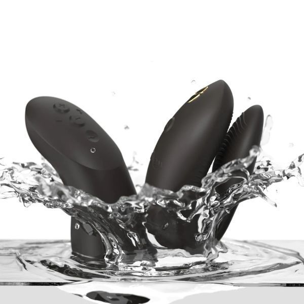 Вібратор для пар We-Vibe Chorus Pro Satin Black з пультом і додатком, чорний SNSP1SG9 фото