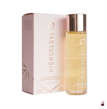 Масажна олія HighOnLove Massage Oil - Lychee Martini (120 мл) з маслом насіння конопель SO3055 фото