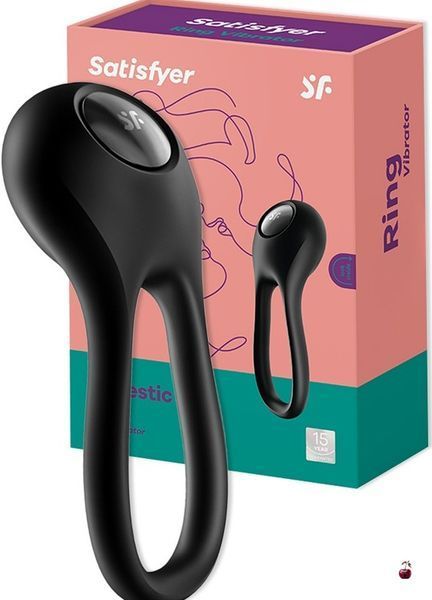 Ерекційне кільце Satisfyer Majestic Duo, чорний T360176 фото