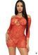 Еротична сукня Leg Avenue Heart net mini dress, червона SO7885 фото 1
