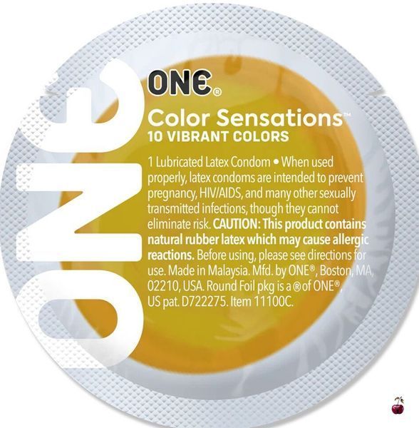 Презервативи ONE Color Sensations, жовті SX0768 фото