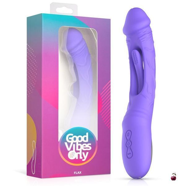Вібратори Good Vibes Only Flax Vibrating Dildo G-Spot Stimulator SX3064 фото
