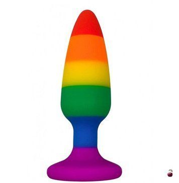 Анальна пробка Wooomy Hiperloo Silicone Rainbow Plug L, силікон SO7434 фото