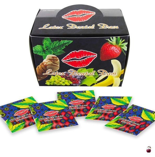 Презервативи ONE Latex Dental Dams Mint 100 шт, латексні серветки SX1268 фото