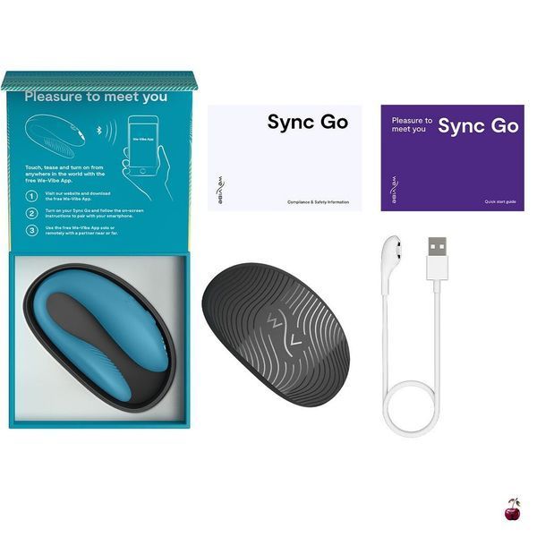 Смарт-вібратор для пар We-Vibe Sync GO, бірюзовий SX0528 фото