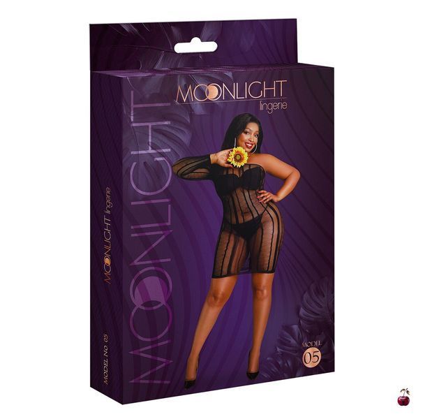 Moonlight Plus Model 05 XL-XXXL Black: одне плече SO8196 фото