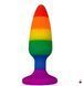 Анальна пробка Wooomy Hiperloo Silicone Rainbow Plug L, силікон SO7434 фото 1