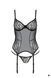 Passion LEAFA CORSET black L/XL, мереживо, затискачі SX0503 фото 3