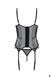 Passion LEAFA CORSET black L/XL, мереживо, затискачі SX0503 фото 4