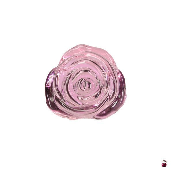 Анальна пробка Pillow Talk Rosy Luxurious Glass Anal Plug, рожева SO6834 фото
