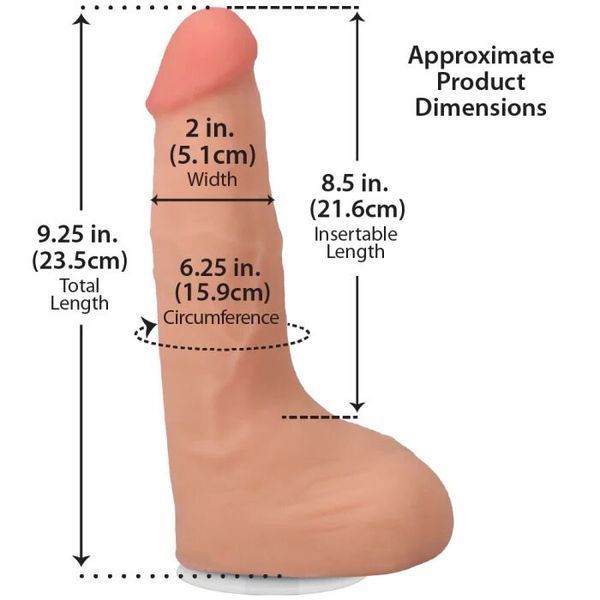 Фалоімітатор Doc Johnson The Realistic Cock ULTRASKYN Squirting 9,5 Inch Vanilla SX4465 фото
