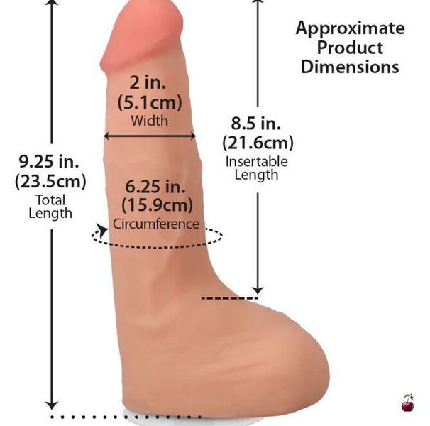 Фалоімітатор Doc Johnson The Realistic Cock ULTRASKYN Squirting 9,5 Inch Vanilla SX4465 фото