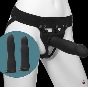 Набір для страпона Doc Johnson Body Extensions - BE Ready, силікон, колір Black SO2792-R фото