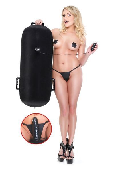 Надувний валик-пуф Pipedream Fetish Fantasy Series Inflatable Luv з реалістичним вібратором, чорний FF543853 фото