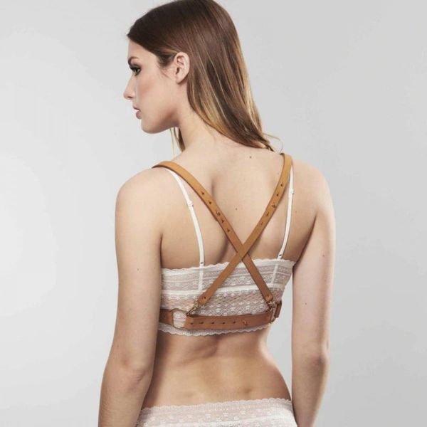 Портупея на груди MAZE Bijoux Indiscrets бежева, OS 0218 В фото