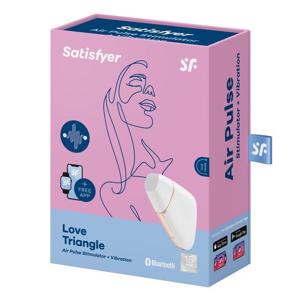 Спеціальна пропозиція: Вакуумний кліторальний стимулятор Satisfyer Love Triangle White SO3896-R фото