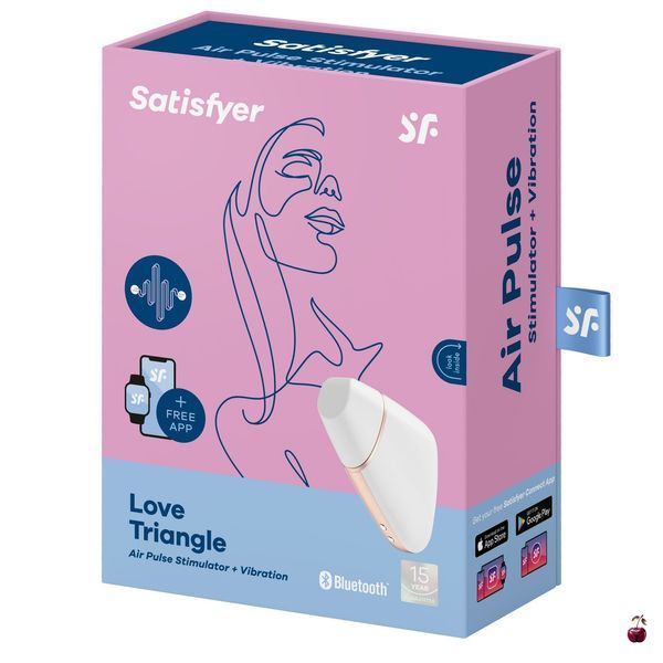 Спеціальна пропозиція: Вакуумний кліторальний стимулятор Satisfyer Love Triangle White SO3896-R фото