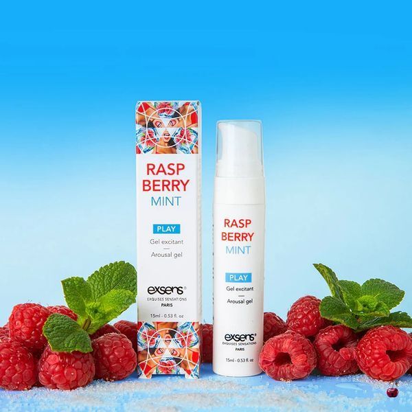 Стимулювальний гель Exsens Kissable Raspberry Mint 15мл, охолоджувальний, 15 мл SO2366 фото