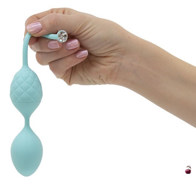 Вагінальні кульки Pillow Talk Frisky Teal з кристалом Swarovski, 3,2 см SO2722 фото