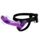Вібратори Подвійний страпон Ultra Passionate Harness Dual Vibration Purple, гнучкий матеріал B6603496 фото 1