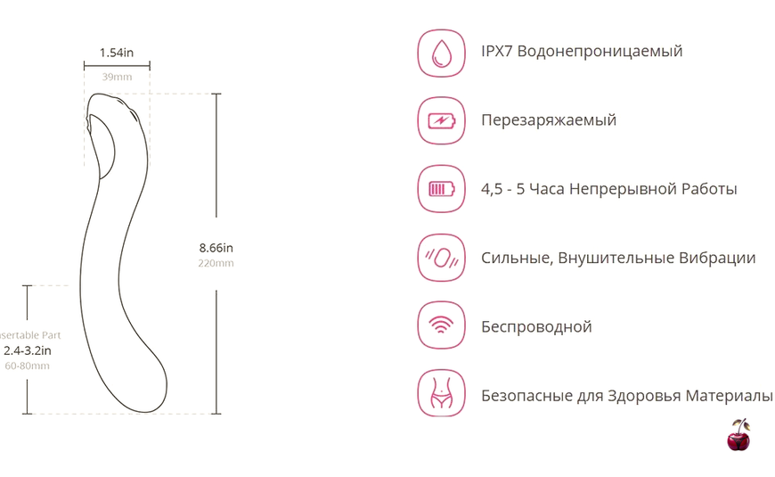 Вібратор для точки G Lovense Osci 2, рожевий SO4088 фото
