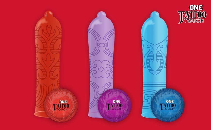 Презервативи One Tattoo Touch, ультратонкий латекс ONE112006 фото