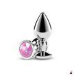 Анальні іграшки NS Novelties Rear Assets - Silver - Medium - Pink Gem, для дорослих