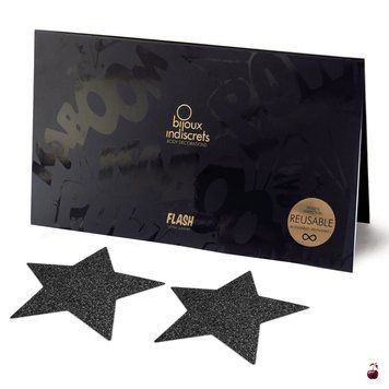 Наклейки для тіла Bijoux Indiscrets Flash Star Black SO2339 фото