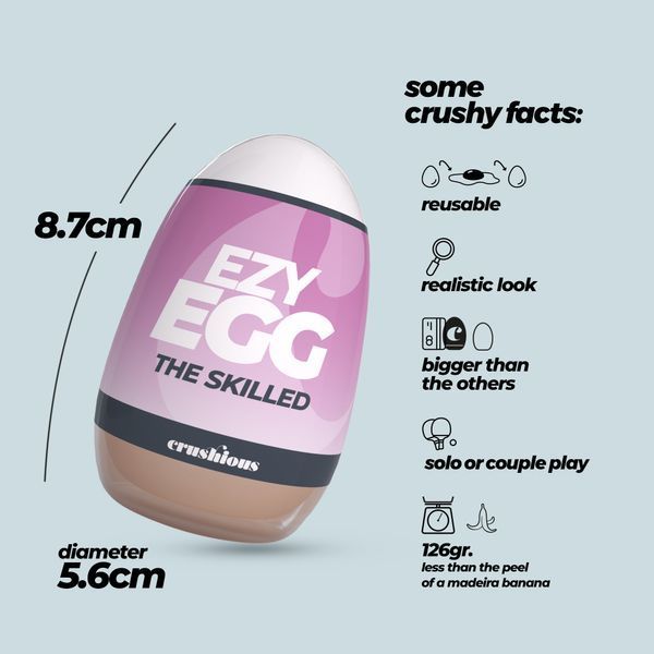 Мастурбатор-яйце, вагіна CRUSHIOUS EZY EGG THE Skilled, реалістичний EX53192 фото