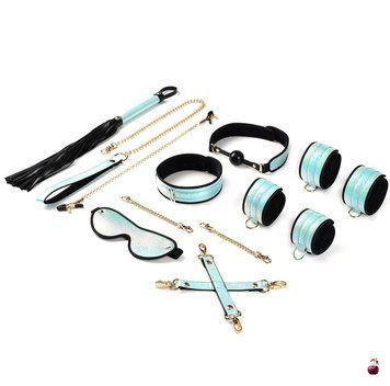 БДСМ-набір Liebe Seele Vivid Sky 8 Pieces Set, аксесуари з екошкіри SO9503 фото