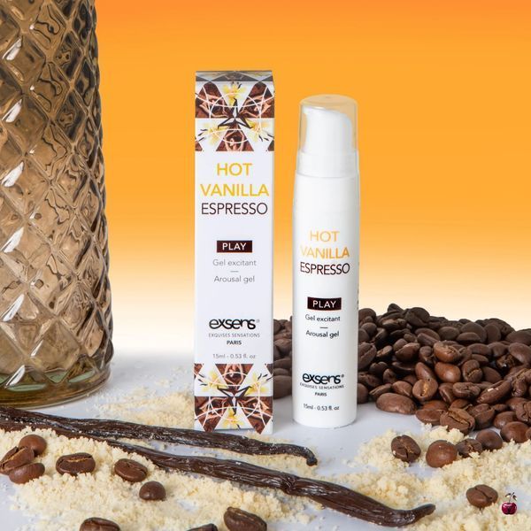 Стимулювальний гель Exsens Kissable Hot Vanilla Espresso 15мл, їстівний, охолоджувальний, 15 мл SO2368 фото