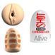 Мастурбатори Alive Mini Shot Experience з TPE, бежевий AV30787 фото 1