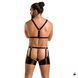 Комплект еротичної чоловічої білизни Passion 047 SET JOHN XXL/XXXL Black, труси, портупея SO7614 фото 4