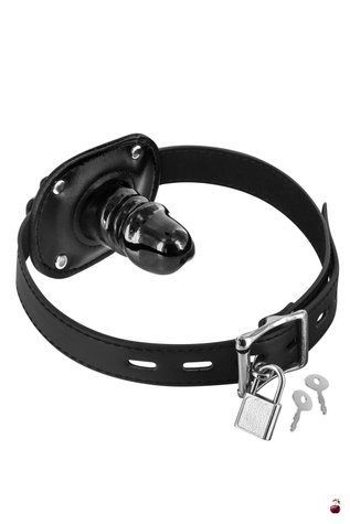 Fetish Tentation Penis Gag T1, кляп з маленьким фалоімітатором та замком Кляп з фалоімітатором Fetish Tentation Penis Gag T1, TPR, з замком для чуттєвих ігор SO4040 фото