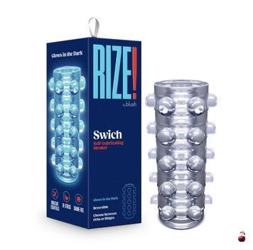 Мастурбатор Blush Rize Swich Glow in the Dark Clear, двосторонній, з TPE SO8832 фото