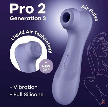 Вібратори Satisfyer Pro 2 Generation 3 with Liquid Air Lilac: вакуумна та контактна стимуляція SO8403 фото