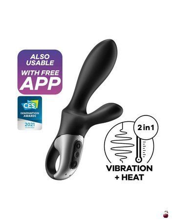 Універсальний смарт-вібратор Satisfyer Heat Climax + з підігрівом, чорний SO6091-R фото