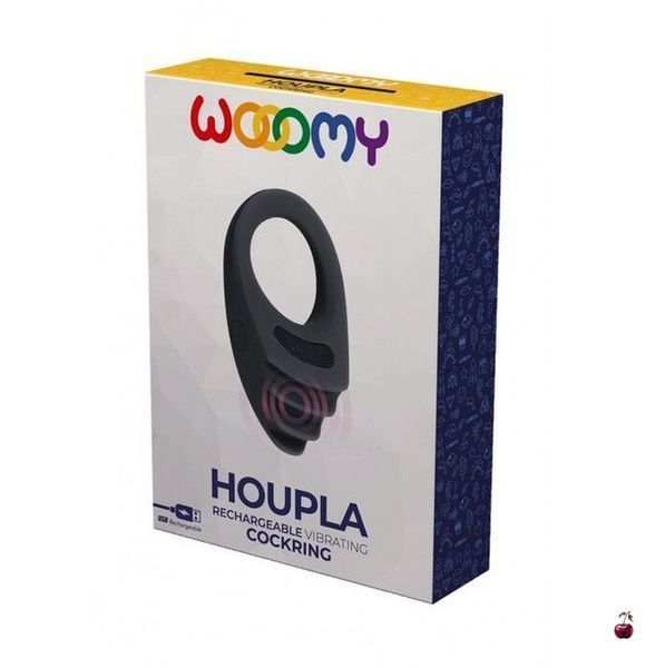 Ерекційні кільця Wooomy Houpla, силікон, 10 режимів вібрації SO7439 фото