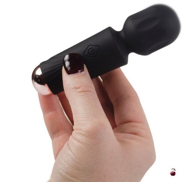 Вібромасажери Rocks Off Mini Wand Black Tulip, 16 режимів SX3943 фото