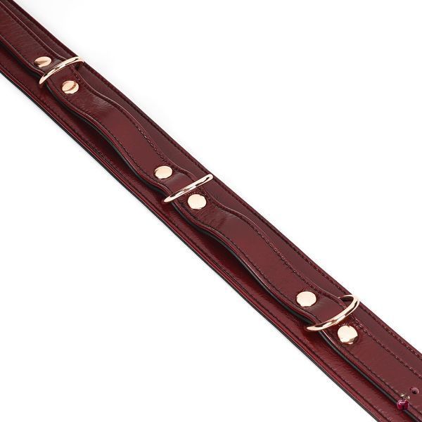 Фіксатор для стегон Liebe Seele Wine Red Thigh Cuffs, шкіра SO9455 фото