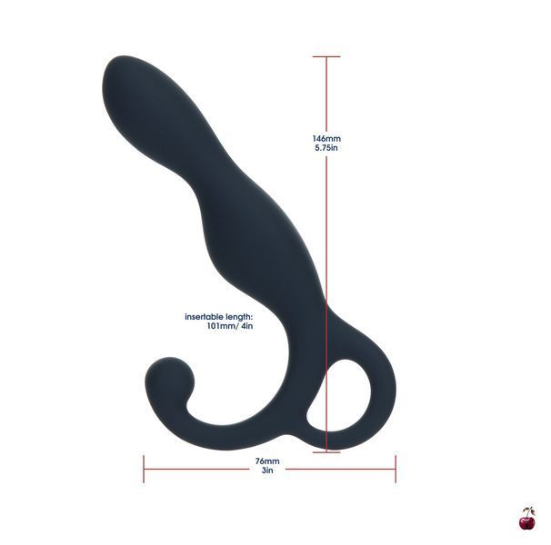 Масажер простати Lux Active LX1 Anal Trainer 5.75, силіконовий, з віброкулею, колір Blue SO6837 фото