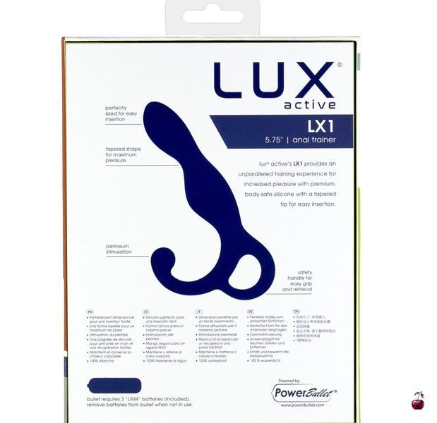 Масажер простати Lux Active LX1 Anal Trainer 5.75, силіконовий, з віброкулею, колір Blue SO6837 фото