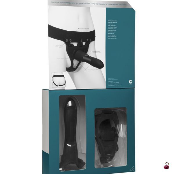 Страпон Doc Johnson Body Extensions Be Strong, чорний SO6058 фото