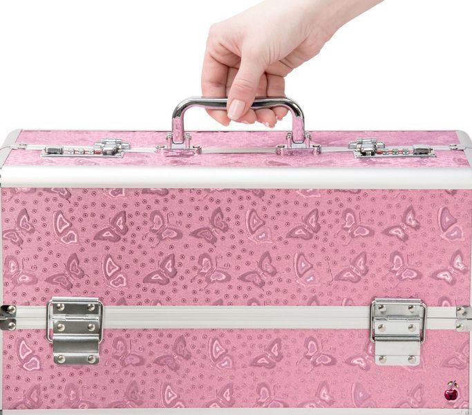 BMS Factory Large Lokable Vibrator Case Pink, кодовий замок SO8900 фото